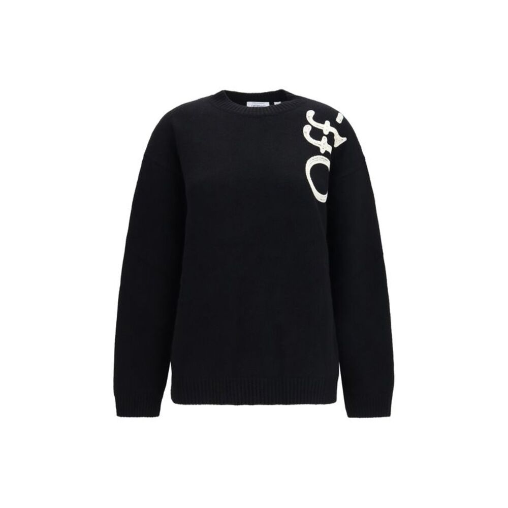 Off-White Women Vertical Bookish Crewneck Sweater